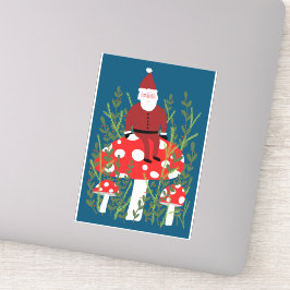 Der Weihnachtsmann auf dem Magischen Pilz CUSTOM Aufkleber