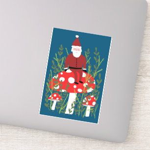 Der Weihnachtsmann auf dem Magischen Pilz CUSTOM Aufkleber