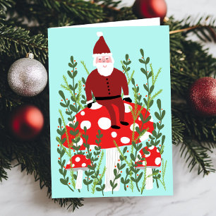 Der Weihnachtsmann auf dem Magischen Pilz CUSTOM X Karte