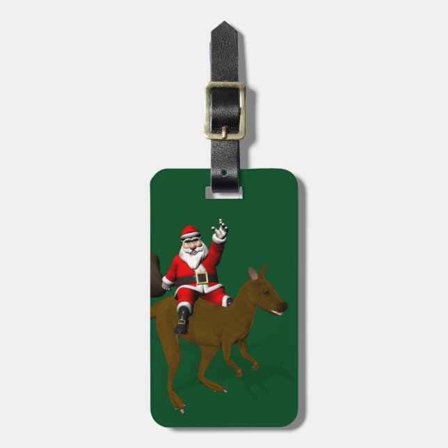 Der Weihnachtsmann auf Kangaroo Gepäckanhänger (Vorderseite vertikal)