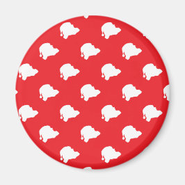 Der Weihnachtsmann auf rot Magnet