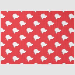 Der Weihnachtsmann auf rot Seidenpapier