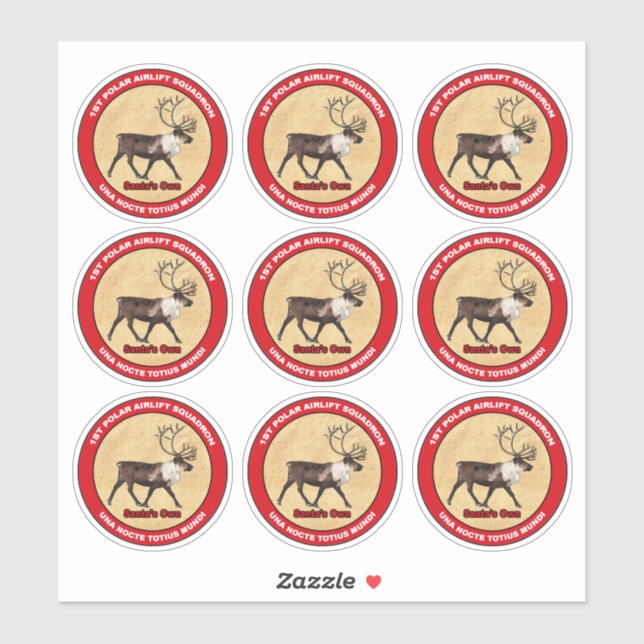 Der Weihnachtsmann - Aufkleber für den 1. Polar-Lu (Blatt)