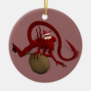 Der Weihnachtsmann aus dem Weltraum Keramik Ornament