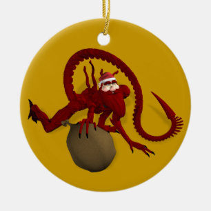 Der Weihnachtsmann aus dem Weltraum Keramikornament