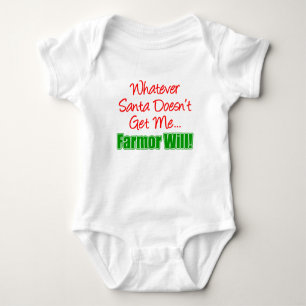Der Weihnachtsmann bekommt mir keinen Bauernhof Baby Strampler