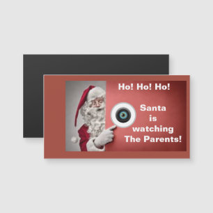 Der Weihnachtsmann beobachtet die Eltern!Magnet Magnetkarte