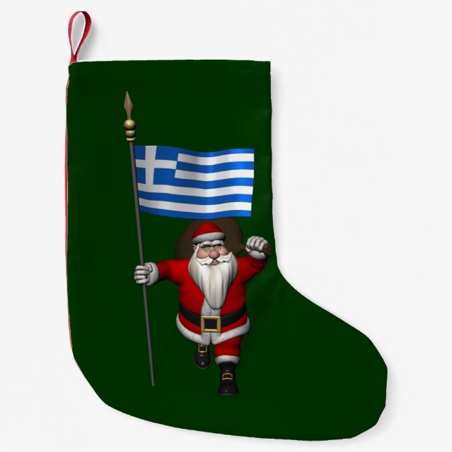 Der Weihnachtsmann besucht Griechenland Kleiner Weihnachtsstrumpf (Vorderseite)