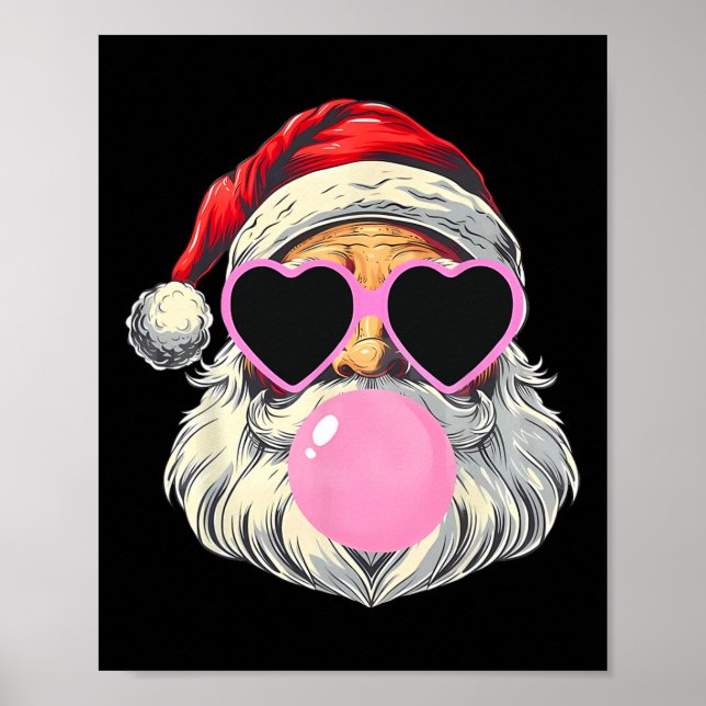 Der Weihnachtsmann bläst blubble gum pink sanft Ch Poster (Vorne)