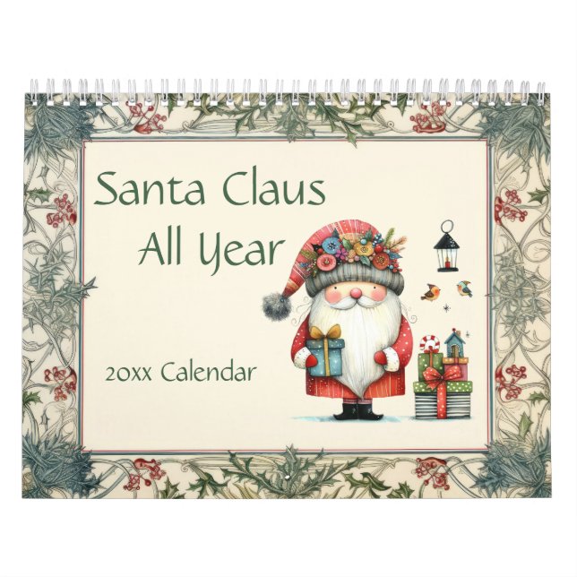 Der Weihnachtsmann das ganze Jahr Kalender (Titelbild)