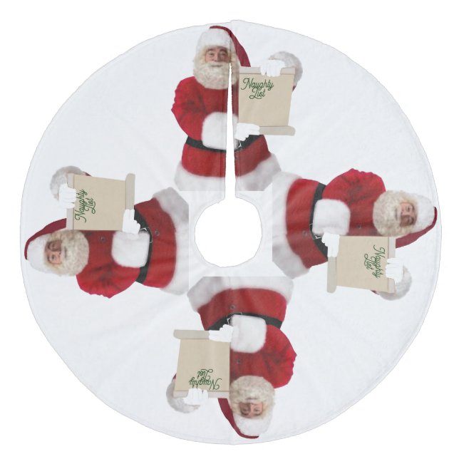 Der Weihnachtsmann; das schmutzige Baum-Rock Fleece Weihnachtsbaumdecke (Vorderseite)