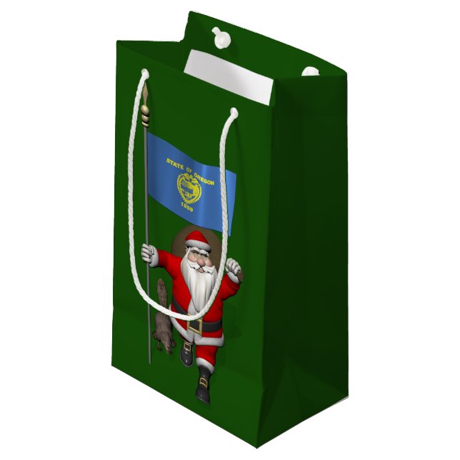 Der Weihnachtsmann, der den Staat Biber besucht Kleine Geschenktüte (Vorderseite Schrägansicht)