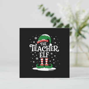 Der Weihnachtsmann-Elfen-Lehrer Familien-Matching- Einladung