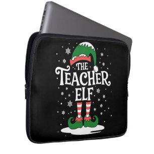 Der Weihnachtsmann-Elfen-Lehrer Familien-Matching- Laptopschutzhülle