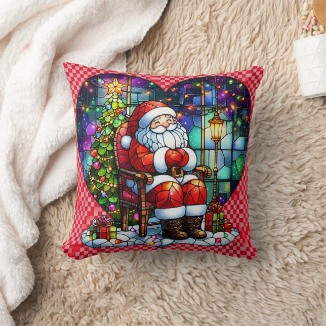 Der Weihnachtsmann entspannt sich nachts am Weihna Kissen (Decke)