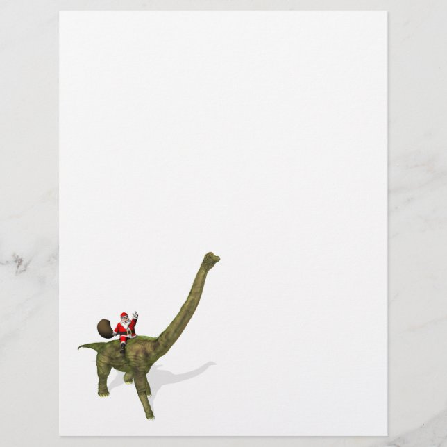 Der Weihnachtsmann fährt auf Brachiosaurus (Vorderseite)