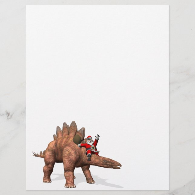 Der Weihnachtsmann fährt auf dem Stegosaurus (Vorderseite)