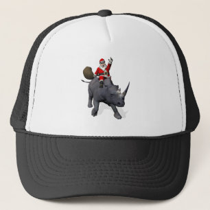 Der Weihnachtsmann fährt auf Rhino Rhinoceros Truckerkappe