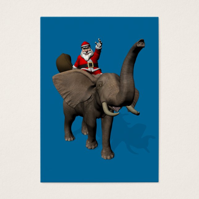 Der Weihnachtsmann fährt einen Elefanten (Vorderseite)