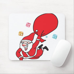 Der Weihnachtsmann fällt vom Himmel Mousepad