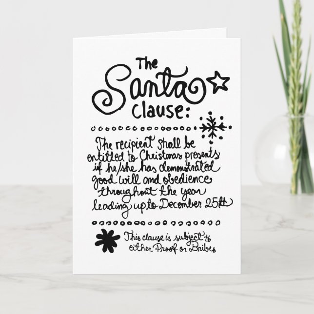 Der Weihnachtsmann Feiertagskarte (Vorderseite)