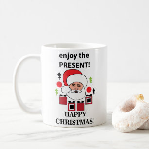 Der Weihnachtsmann genießt die Gegenwart Kaffeetasse