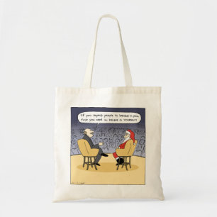 Der Weihnachtsmann gibt Rat   Funny Christmas Cart Tragetasche