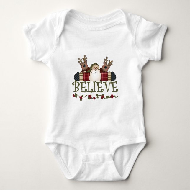 Der Weihnachtsmann glaubt T - Shirt und Geschenke (Vorderseite)
