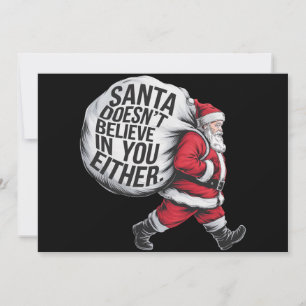 Der Weihnachtsmann glaubt weder an euch noch an eu Feiertagskarte