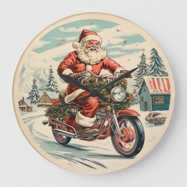 Der Weihnachtsmann Große Wanduhr (Vorderseite)