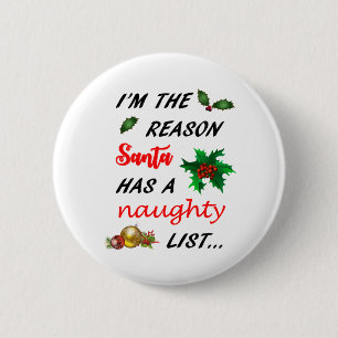 Der Weihnachtsmann hat eine unheilvolle List-Schal Button