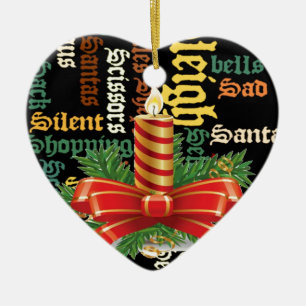 Der Weihnachtsmann hat einen schönen Tag und eine  Keramikornament