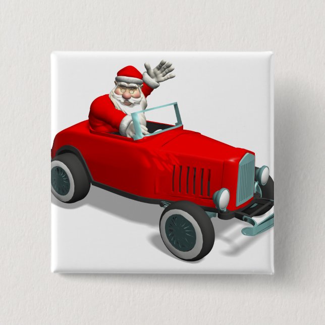 Der Weihnachtsmann im Frisierte Auto Button (Vorderseite)