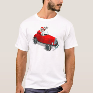 Der Weihnachtsmann im Frisierte Auto T-Shirt