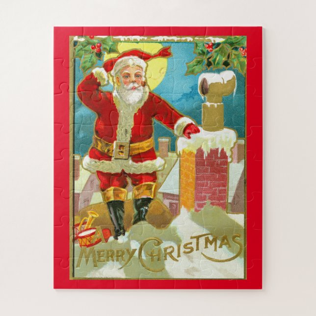 Der Weihnachtsmann im Kamin (Vertikal)