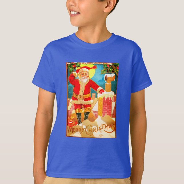 Der Weihnachtsmann im Kamin T-Shirt (Vorderseite)