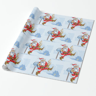Der Weihnachtsmann im Schnee Geschenkpapier