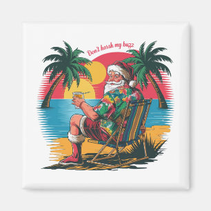 Der Weihnachtsmann im tropischen Paradies Magnet