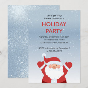 Der Weihnachtsmann in der Snow-Holiday-Party Einladung