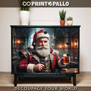 Der Weihnachtsmann in einer Kneipe, die Weihnachts Seidenpapier