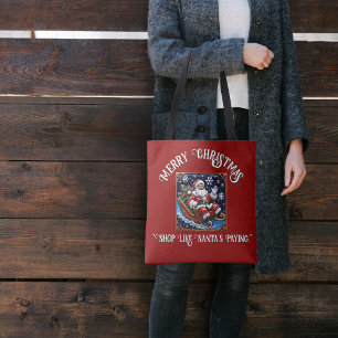 Der Weihnachtsmann in seinem Schlitten Tasche