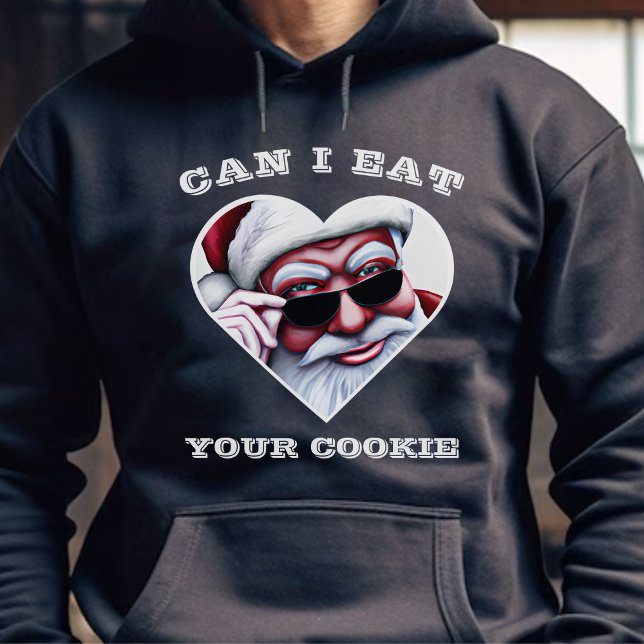 Der Weihnachtsmann isst Ihr Keks Weihnachten Hoodie (Naughty Funny Santa Claus Eat Your Cookie Christmas Black Hoodie)