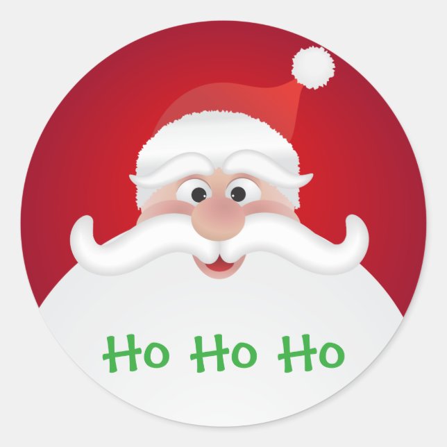 Der Weihnachtsmann ist glänzend, groß, 3 Zoll (Bla Runder Aufkleber (Vorderseite)