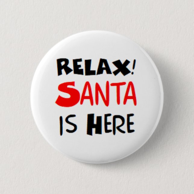 der Weihnachtsmann ist hier Button (Vorderseite)