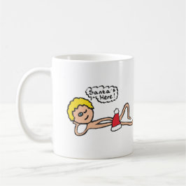 Der Weihnachtsmann ist hier Weihnachten Spaß Kaffeetasse