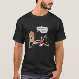 Der Weihnachtsmann ist hier Weihnachten Spaß T-Shirt