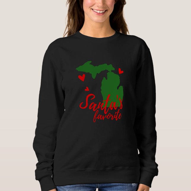 Der Weihnachtsmann ist in Michigan am liebsten! Sweatshirt (Vorderseite)