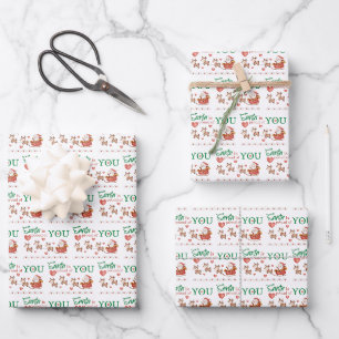 Der Weihnachtsmann ist stolz auf Sie, Papierblätte Geschenkpapier Set