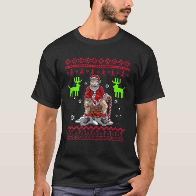 Der Weihnachtsmann Kackte den Kamin nieder, der ve T-Shirt (Vorderseite)