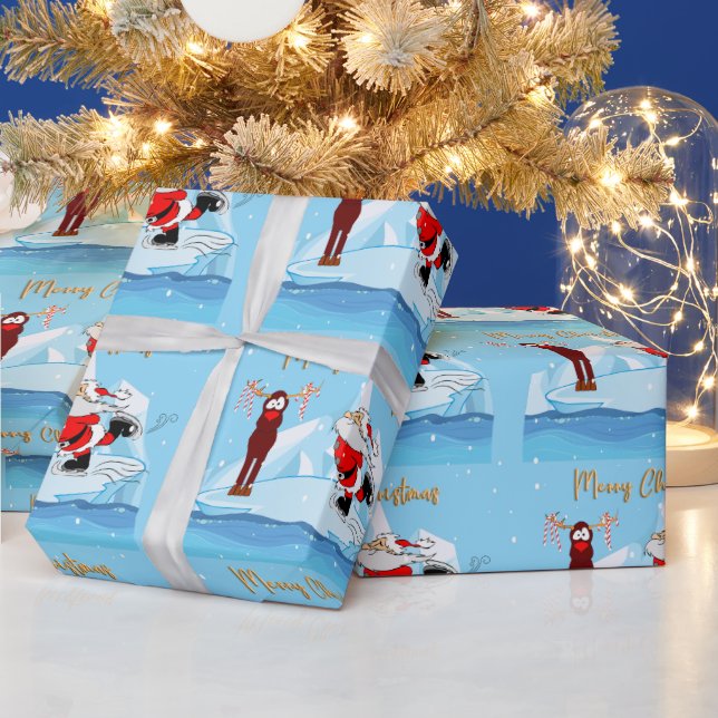 Der Weihnachtsmann kann an Blauen Weihnachten nich Geschenkpapier (Feiertage)
